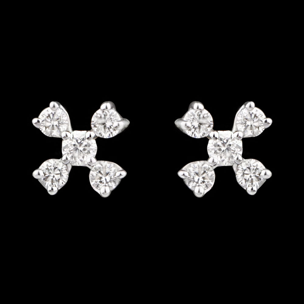 14K Yellow Gold Diamond Earrings - 0.16ct VS-SI-HI