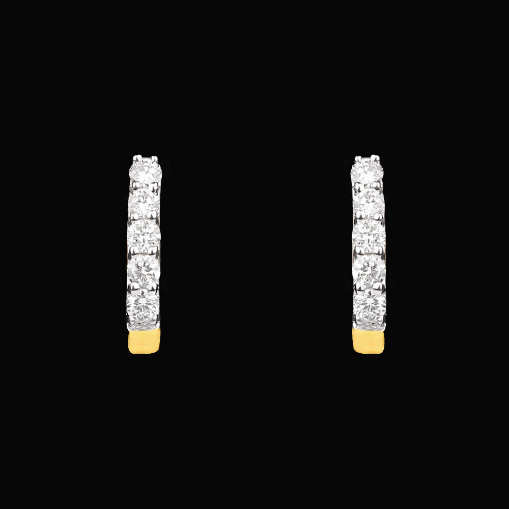 14K Yellow Gold Diamond Earrings - 0.17ct VVS-VS-HI