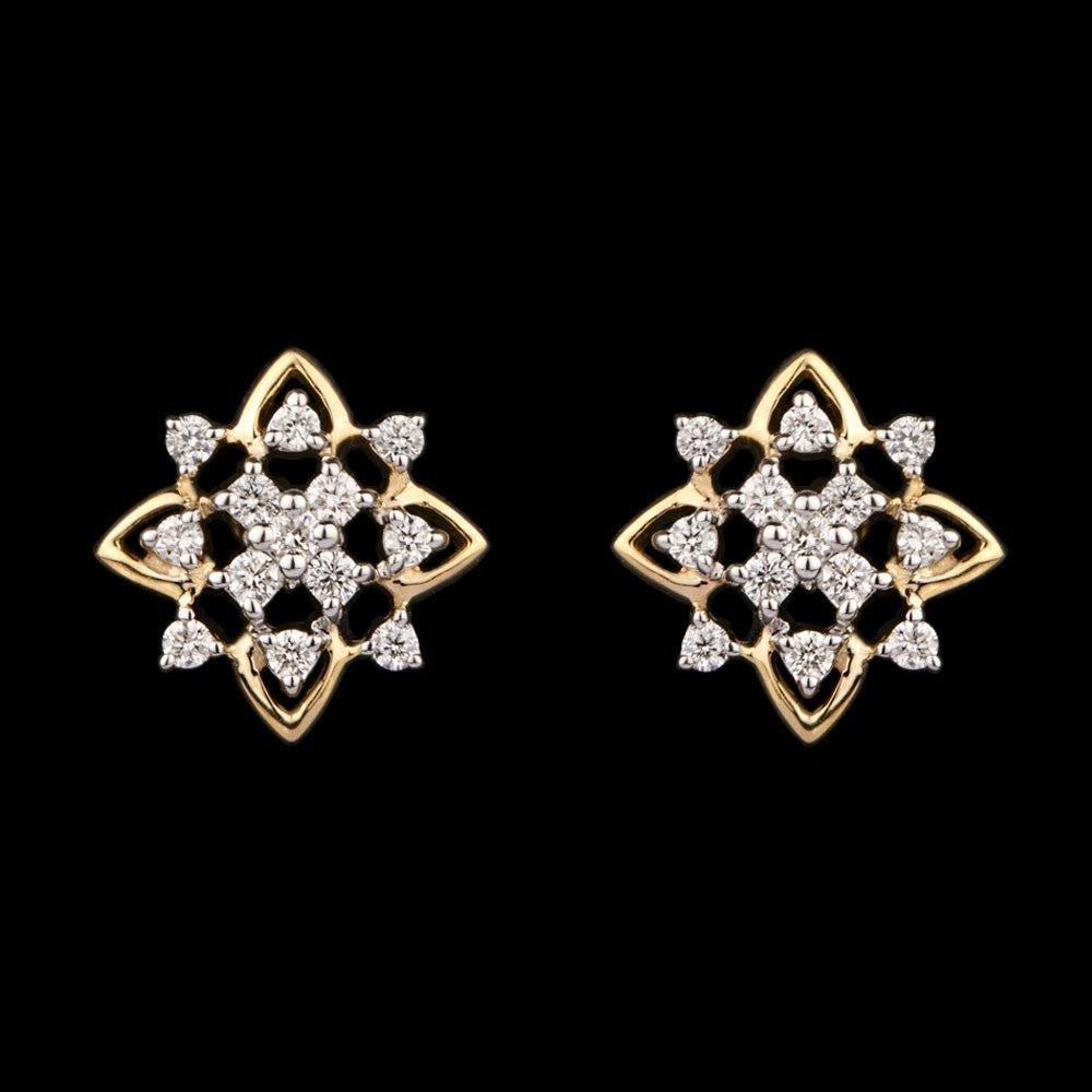14K Yellow Gold Diamond Earrings - 0.27ct VS-GH