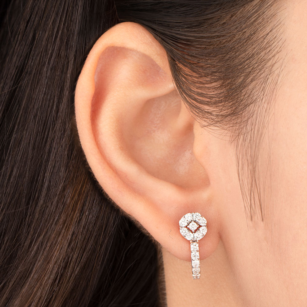 14K Rose Gold Diamond Earrings - 0.5ct VVS-VS-HI