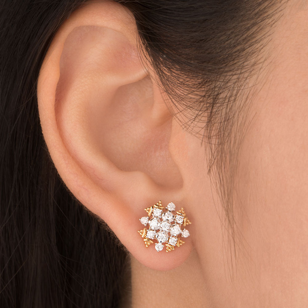 14K Yellow Gold Diamond Earrings - 0.52ct VVS-VS-HI