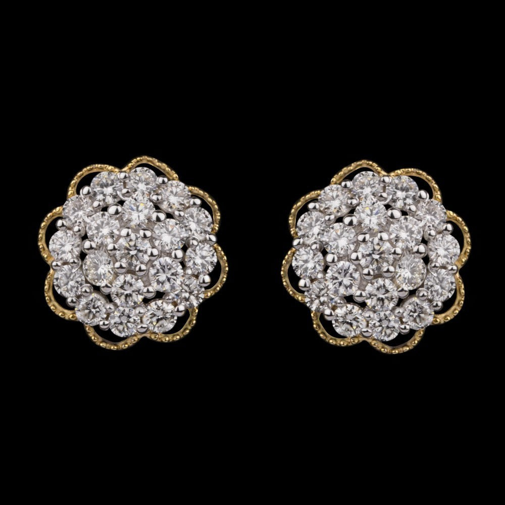 14K Yellow Gold Diamond Earrings - 0.91ct VVS-VS-HI