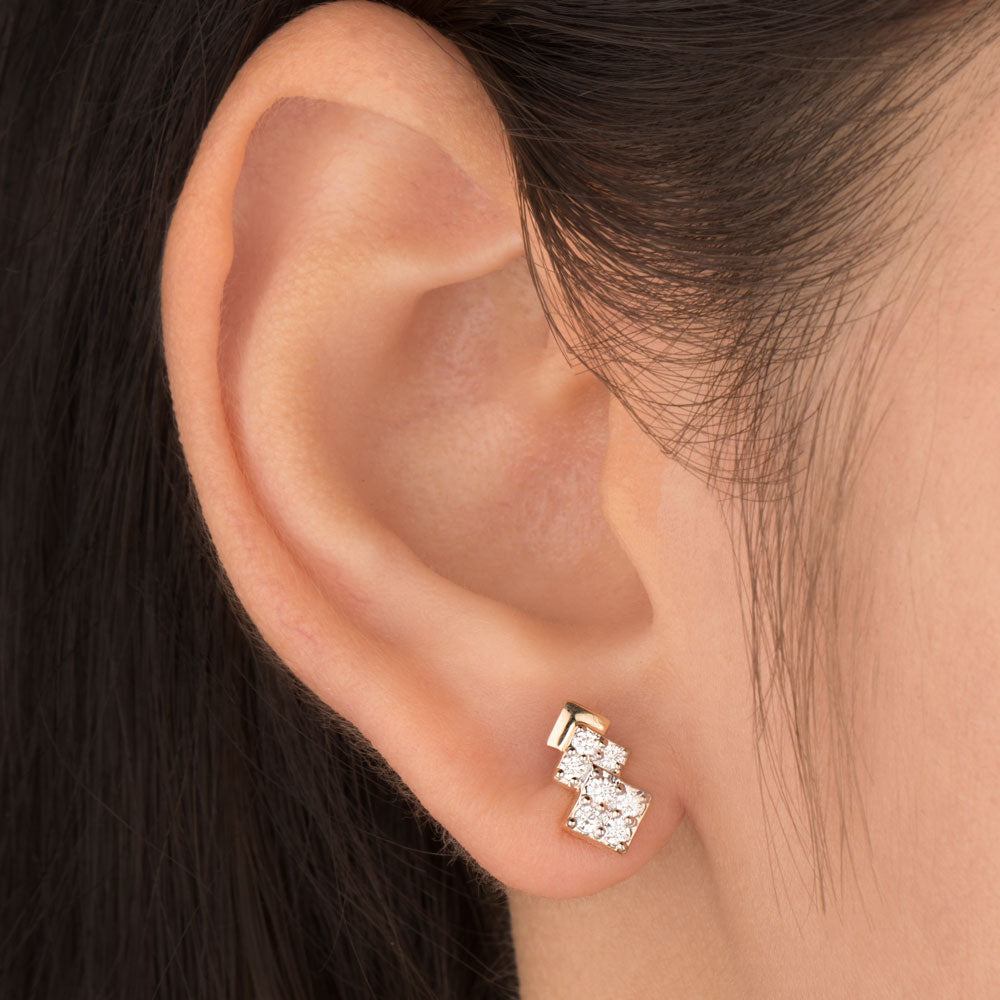 14K Yellow Gold Diamond Earrings - 0.36ct VVS-VS-HI