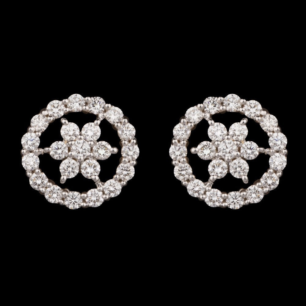 18K Yellow Gold Diamond Earrings - 0.94ct VVS-FG