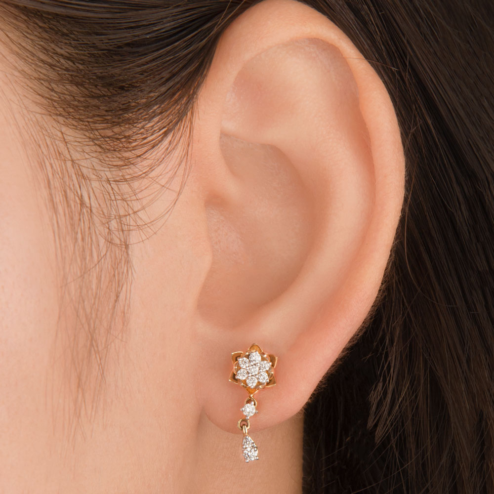14K Yellow Gold Diamond Earrings - 0.31ct VVS-VS-HI