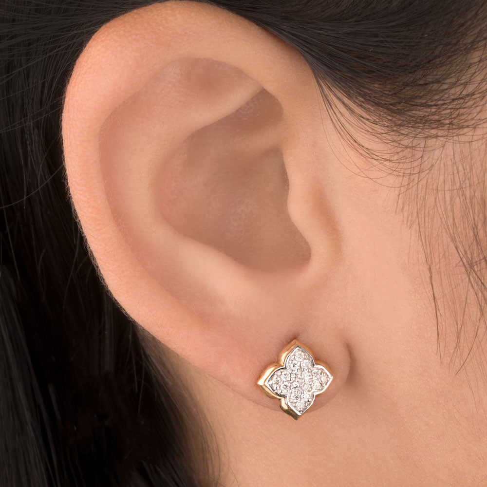 14K Yellow Gold Diamond Earrings - 0.21ct SI-IJ