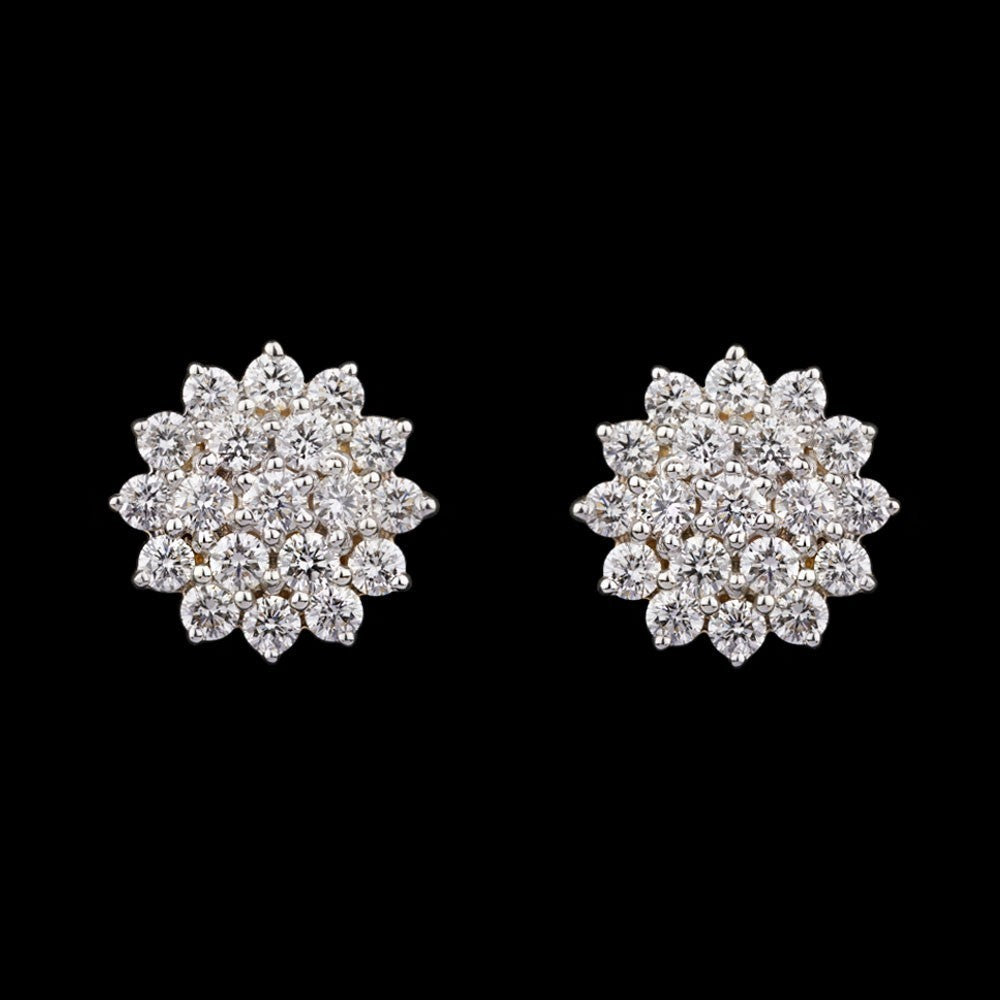18K Yellow Gold Diamond Earrings - 0.86ct VS-SI-GH