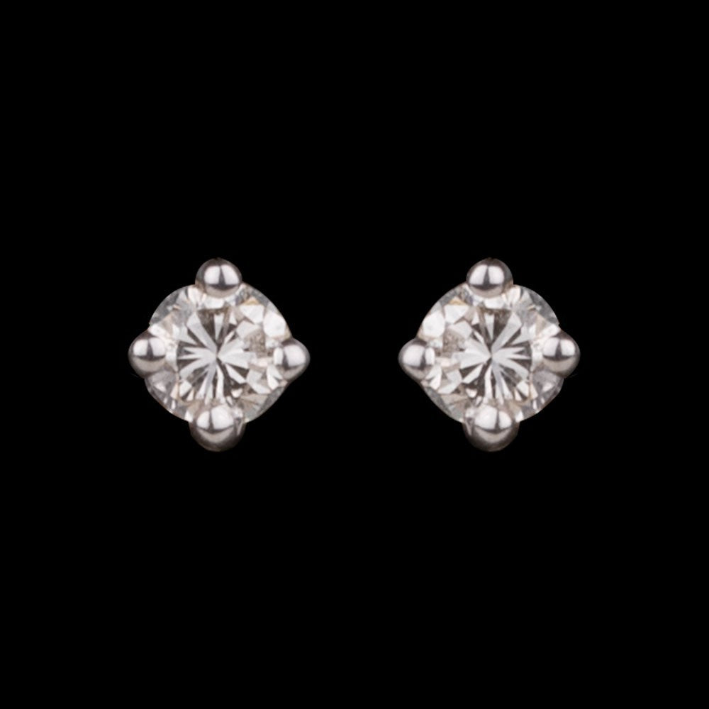 14K Yellow Gold Diamond Earrings - 0.14ct SI-IJ
