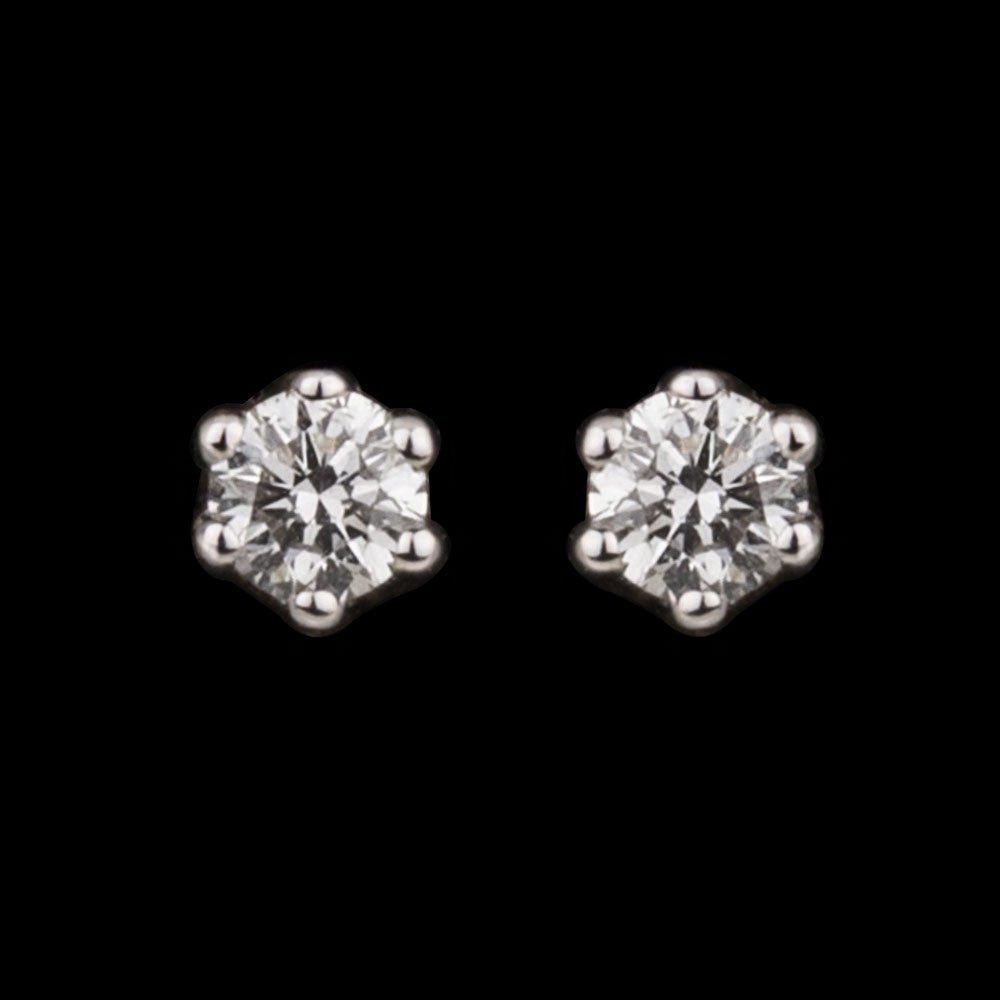 14K Yellow Gold Diamond Earrings - 0.17ct SI-IJ