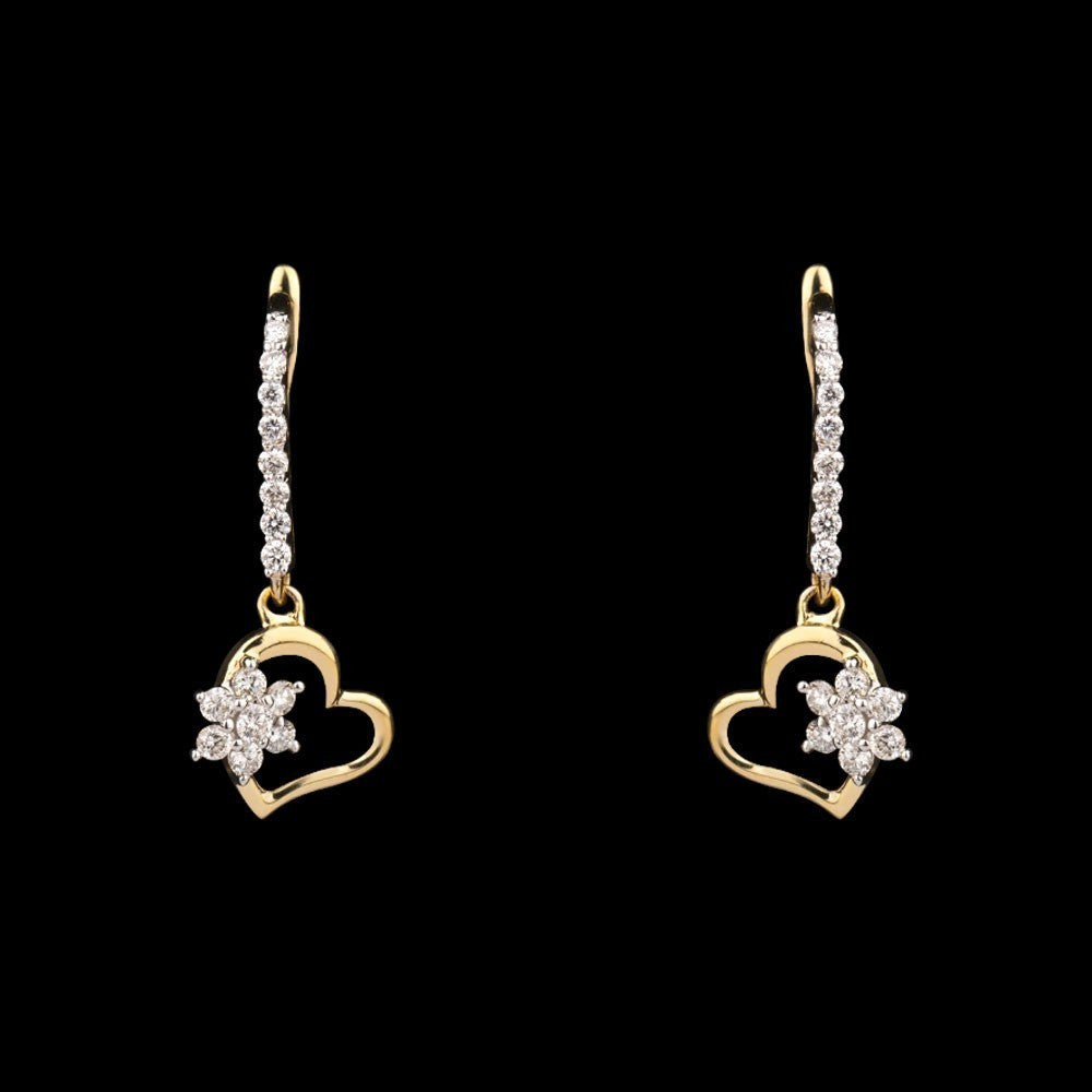 14K Yellow Gold Diamond Earrings - 0.36ct VVS-VS-GH
