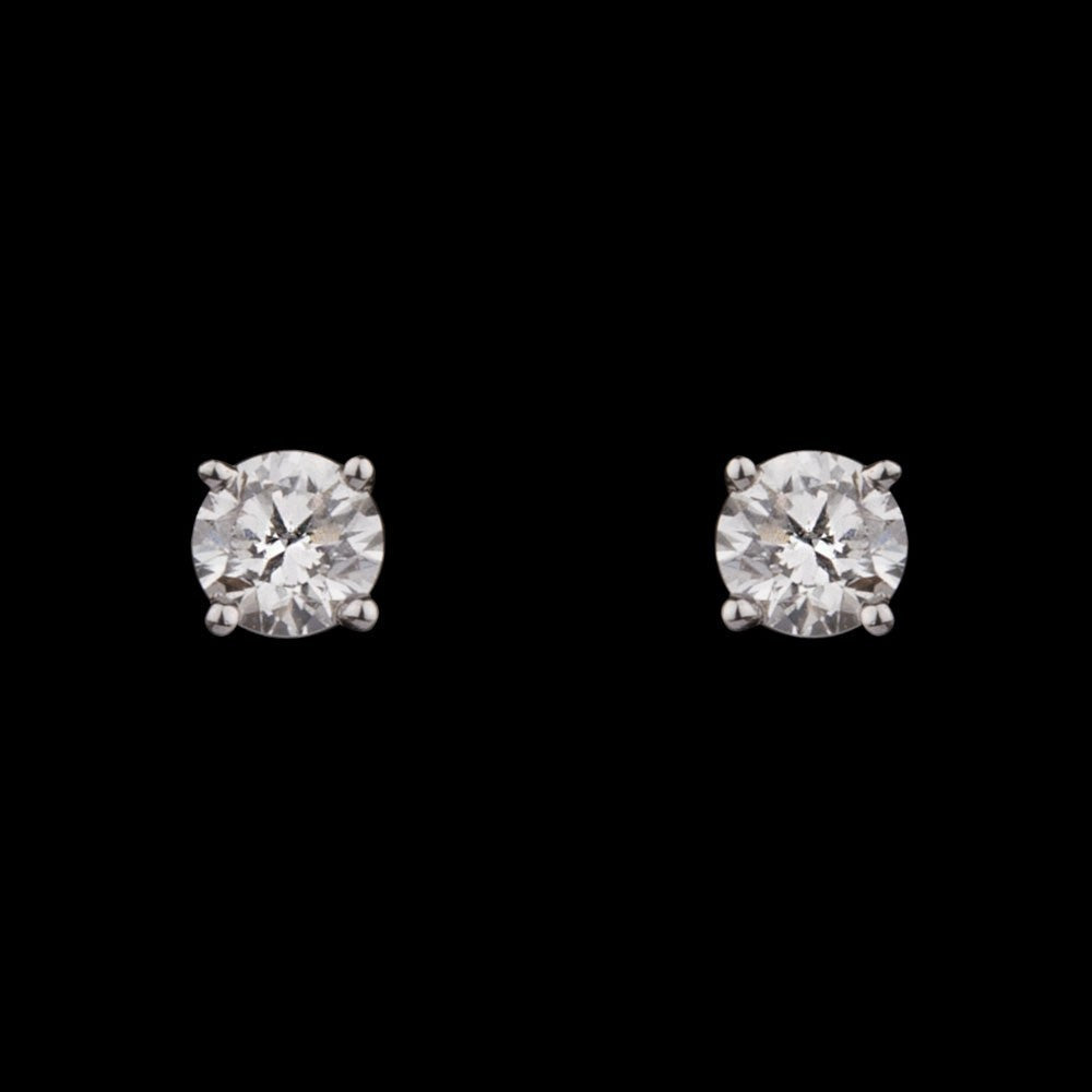 14K Yellow Gold Diamond Earrings - 0.09ct SI-IJ