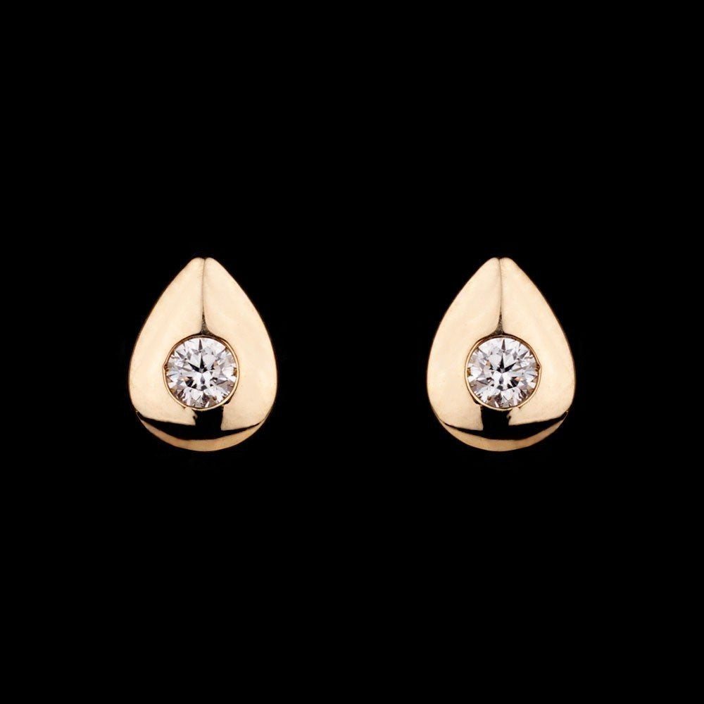 14K Yellow Gold Diamond Earrings - 0.21ct SI-IJ