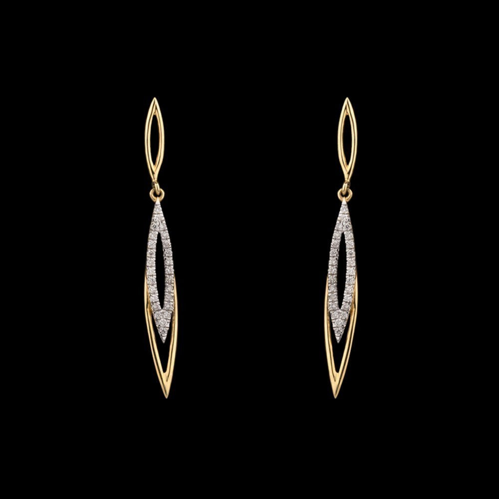 14K Yellow Gold Diamond Earrings - 0.14ct SI-IJ