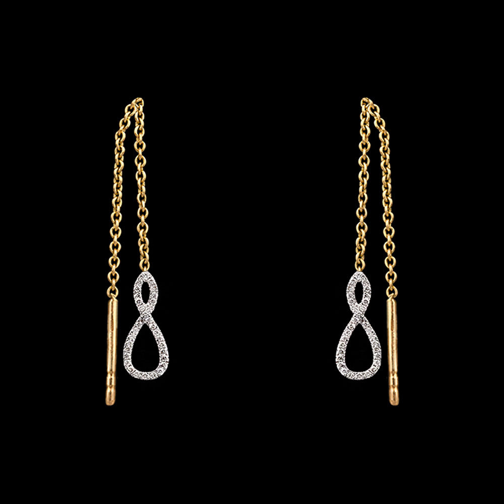 14K Yellow Gold Diamond Earrings - 0.17ct SI-IJ