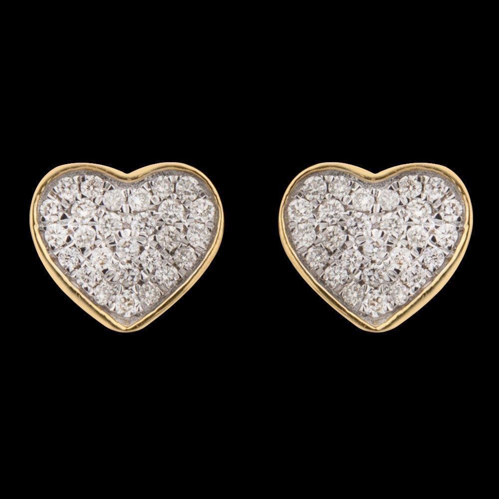 14K Yellow Gold Diamond Earrings - 0.15ct SI-IJ