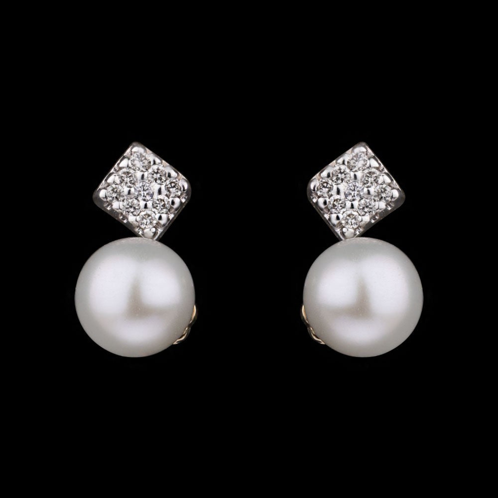 14K Yellow Gold Diamond Earrings - 0.07ct SI-IJ with Colour Stones