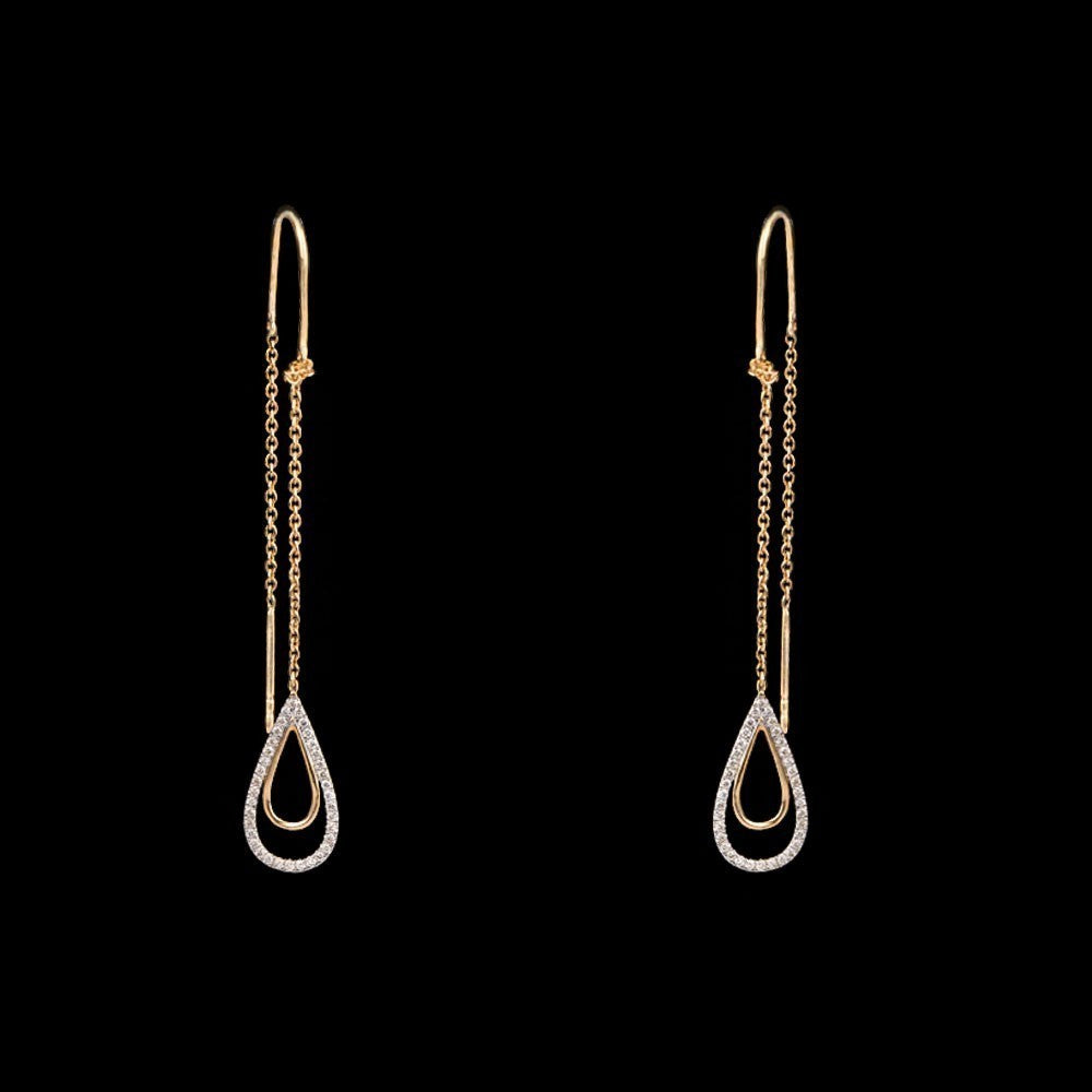 14K Yellow Gold Diamond Earrings - 0.19ct SI-IJ