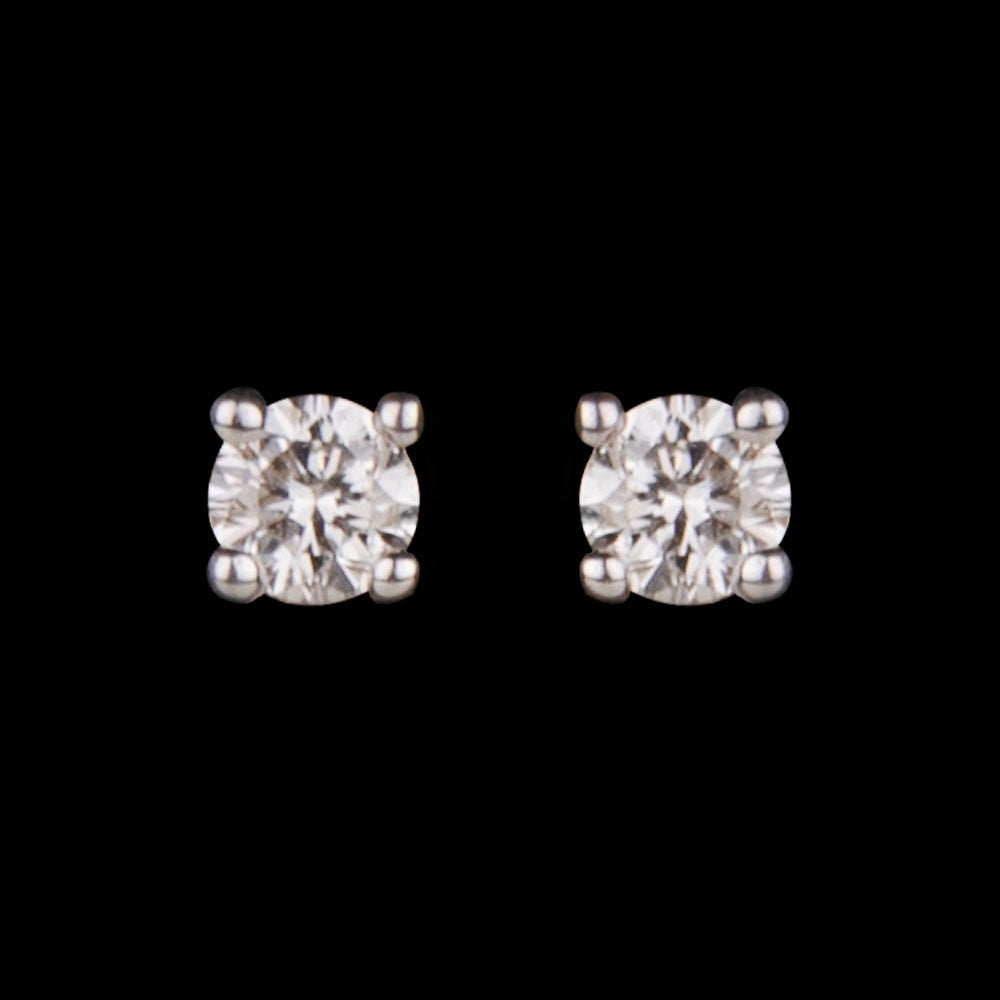 14K Yellow Gold Diamond Earrings - 0.12ct SI-IJ