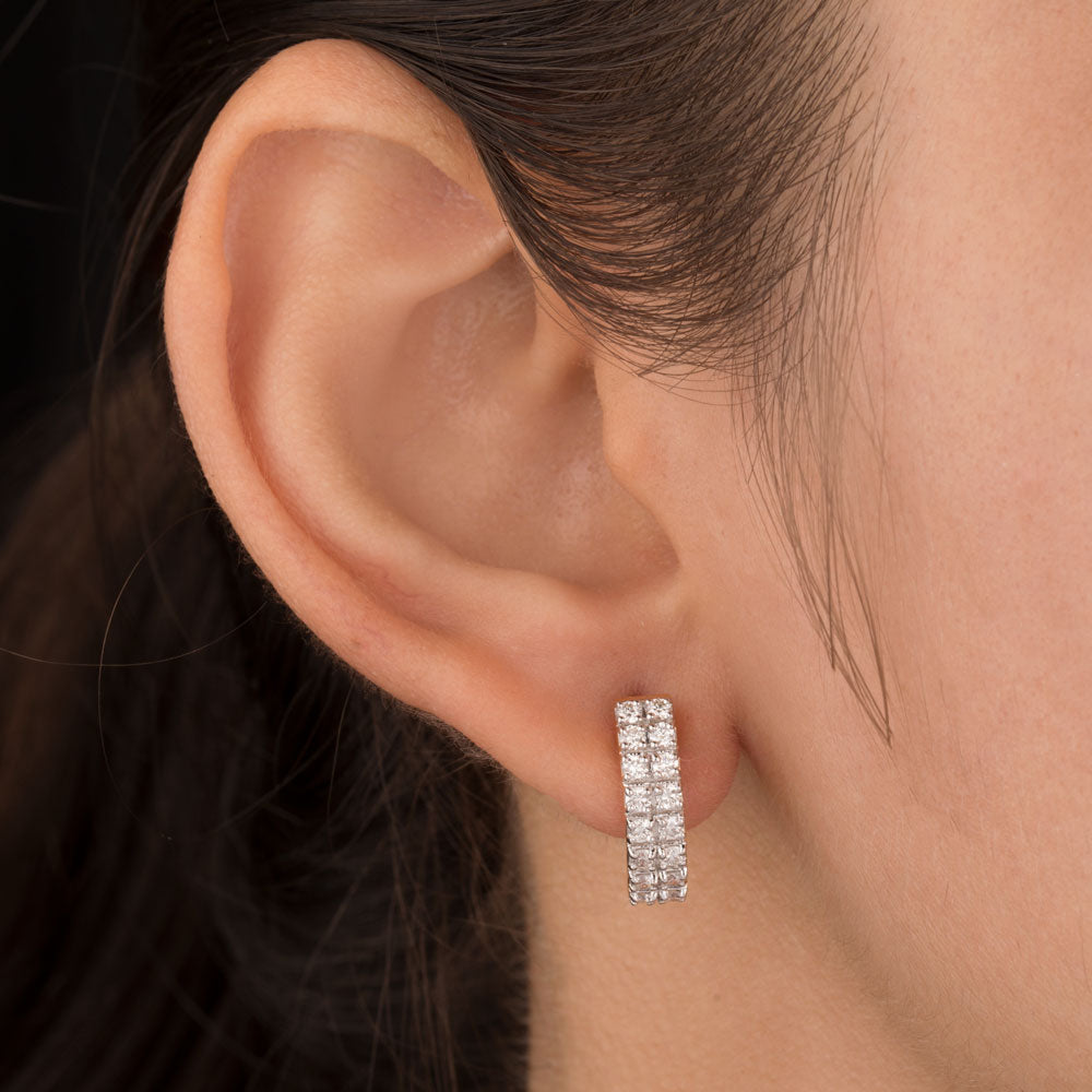 18K Yellow Gold Diamond Earrings - 0.784ct VVS-VS-GH