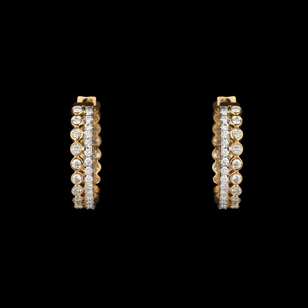 14K Yellow Gold Diamond Earrings - 1.36ct VVS-VS-HI