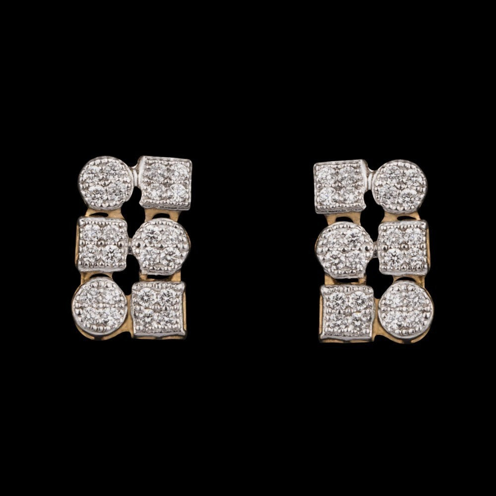 18K Yellow Gold Diamond Earrings - 0.22ct VS-GH