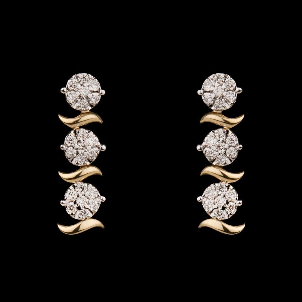 14K Two Tone Gold Diamond Jewellery - 0.214ct VVS-VS-HI