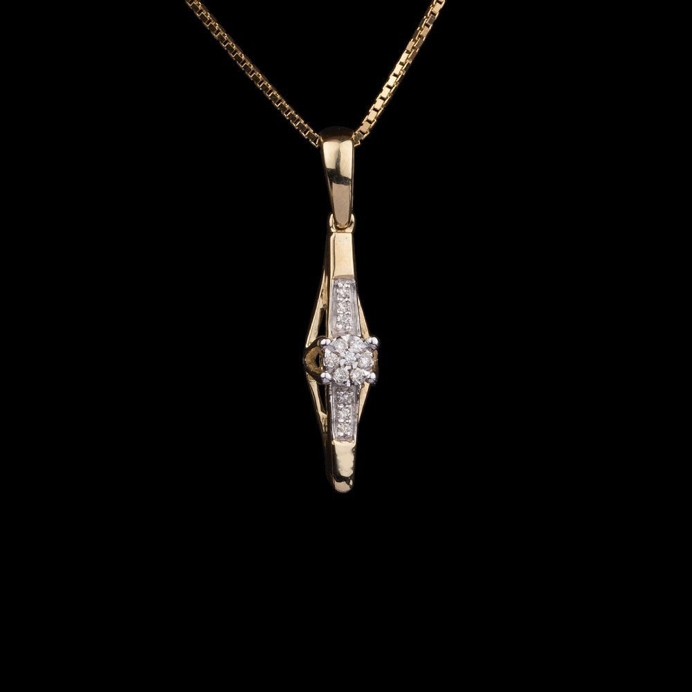 14K Yellow Gold Diamond Pendant - 0.05ct SI-IJ