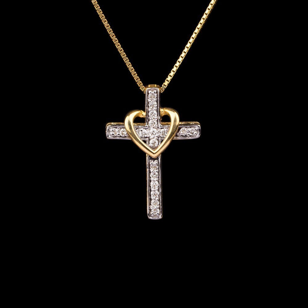 14K Yellow Gold Diamond Pendant - 0.15ct SI-IJ