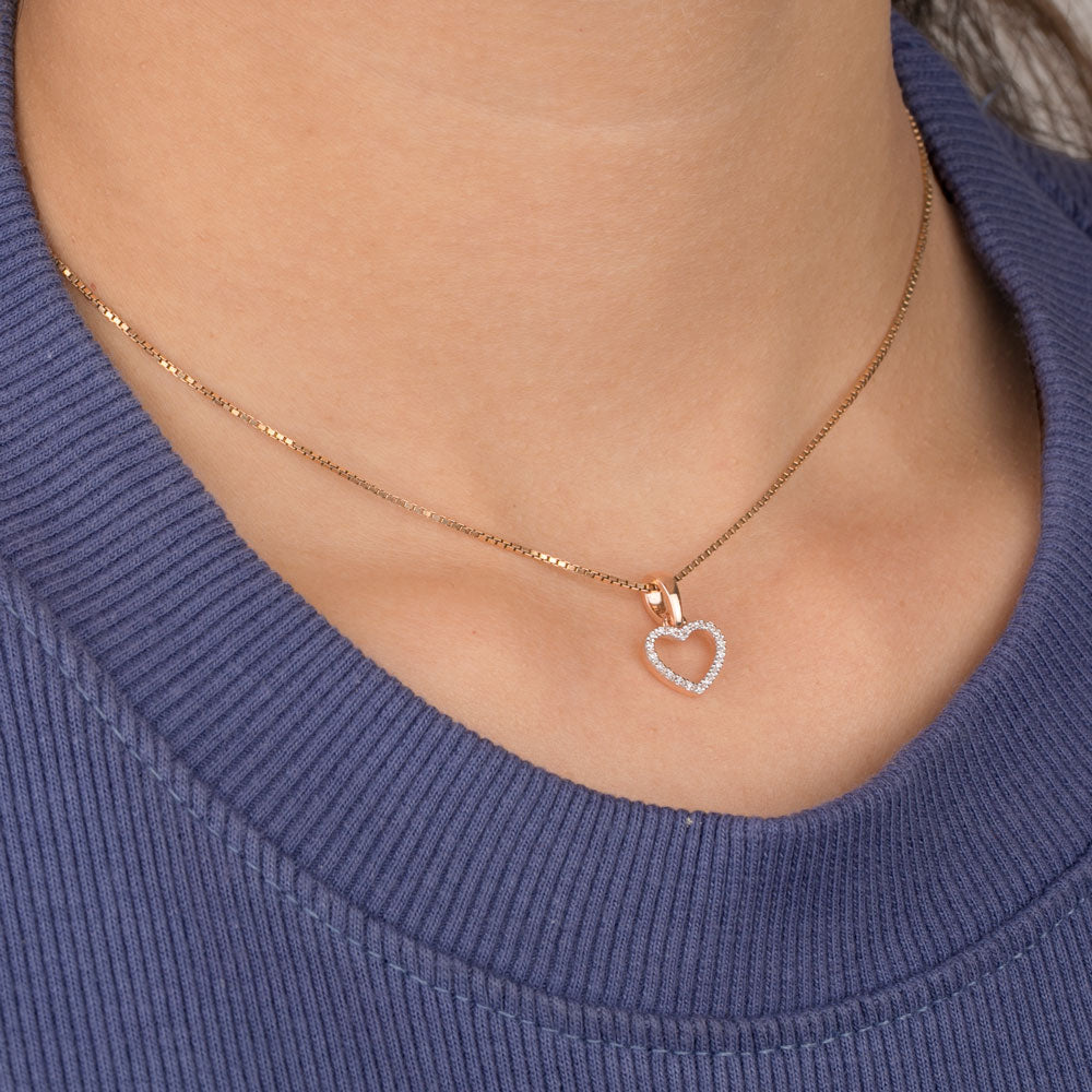 14K Yellow Gold Diamond Pendant - 0.07ct SI-IJ