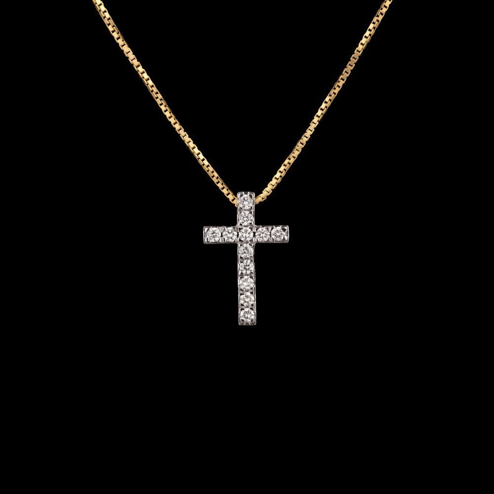 14K Yellow Gold Diamond Pendant - 0.17ct VVS-VS-HI