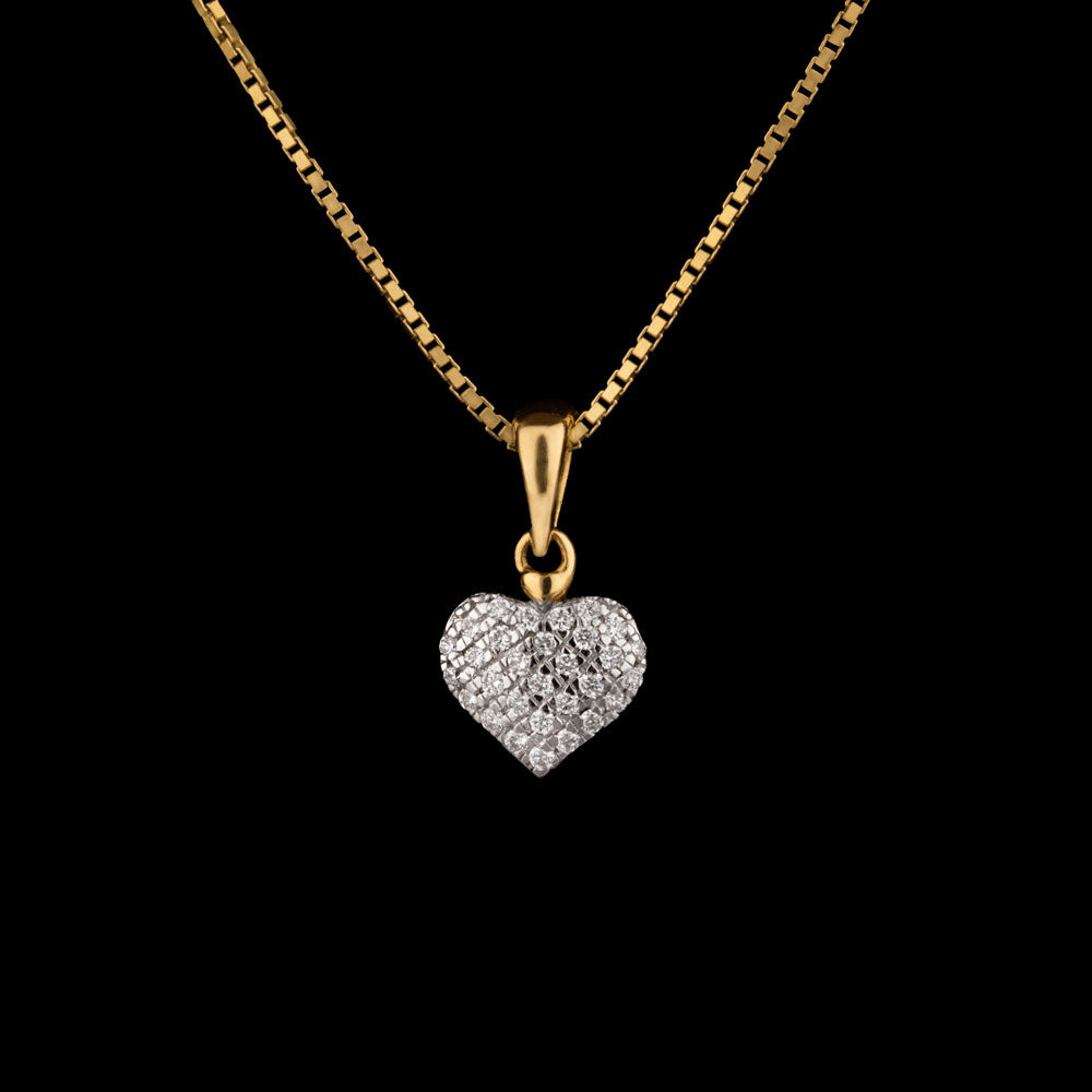14K Yellow Gold Diamond Pendant - 0.14ct SI-IJ