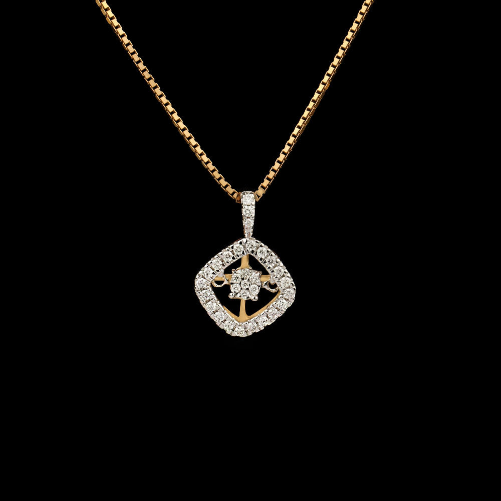14K Yellow Gold Diamond Pendant - 0.17ct SI-IJ