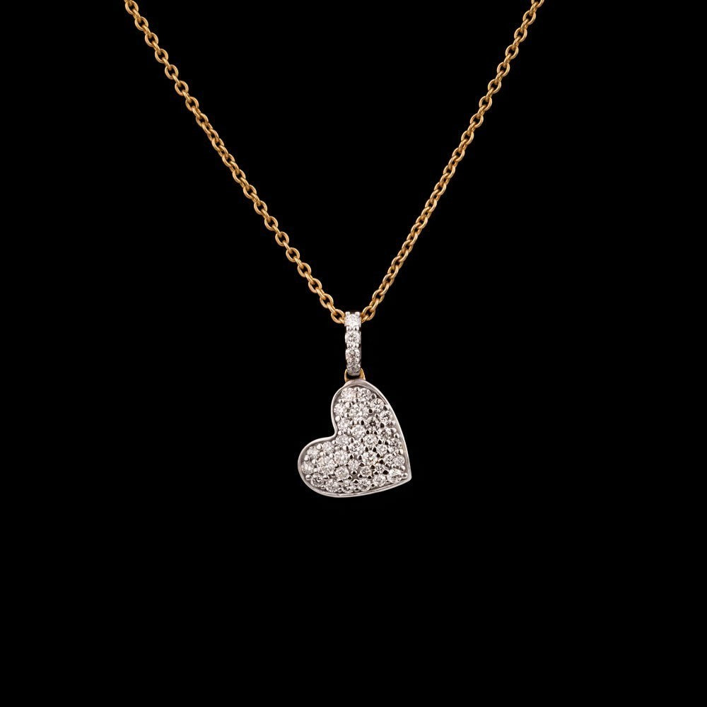 14K Yellow Gold Diamond Pendant - 0.26ct SI-IJ