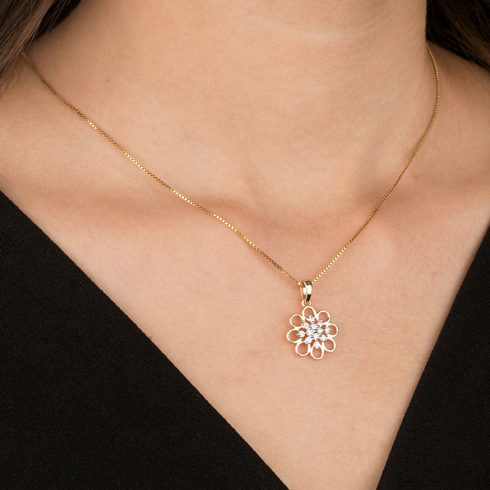 14K Yellow Gold Diamond Pendant - 0.3ct VVS-VS-GH