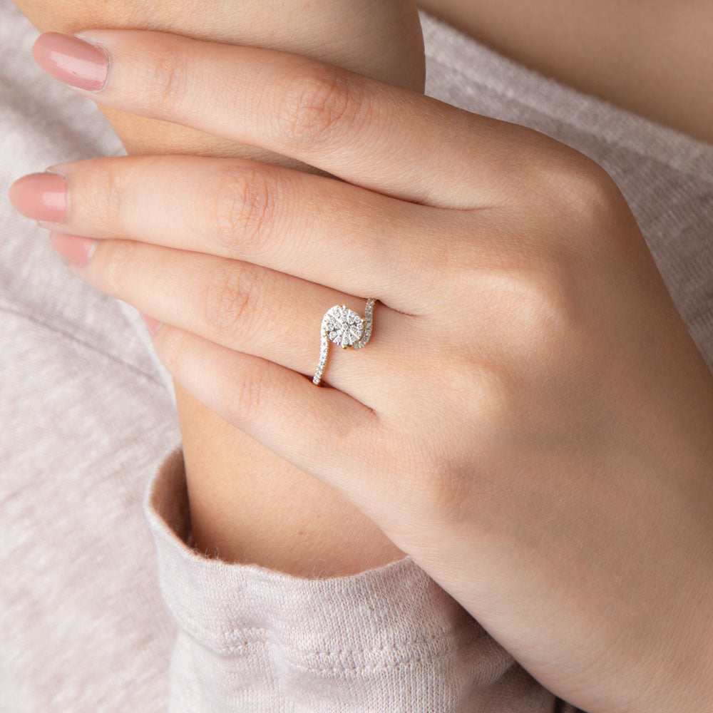 14K Yellow Gold Diamond Ring - 0.22ct SI-IJ