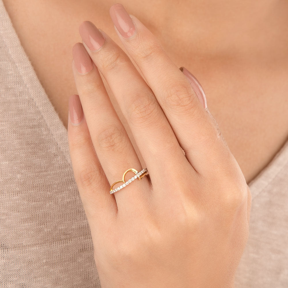 14K Yellow Gold Diamond Ring - 0.16ct VVS-VS-HI