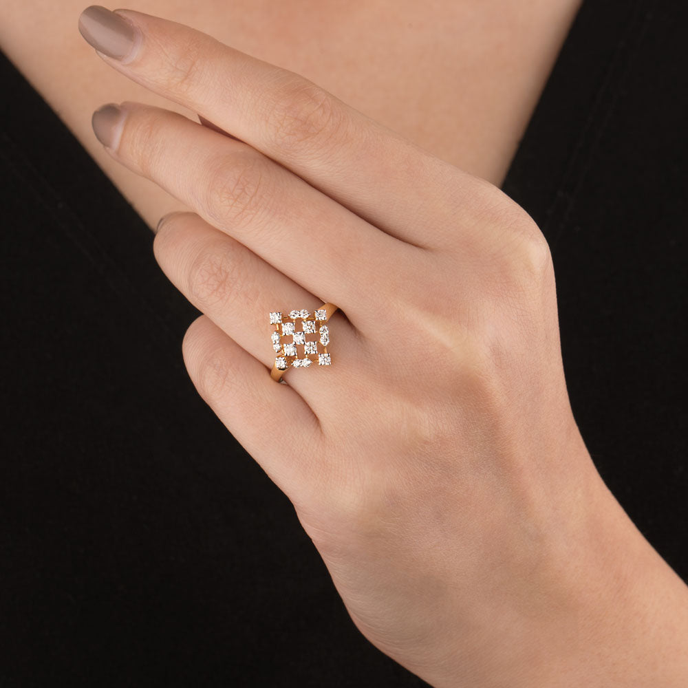 14K Yellow Gold Diamond Ring - 0.43ct VVS-VS-HI
