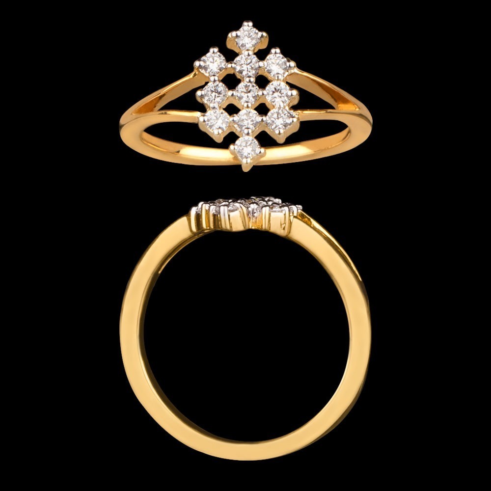 18K Yellow Gold Diamond Ring - 0.36ct VS-SI-GH