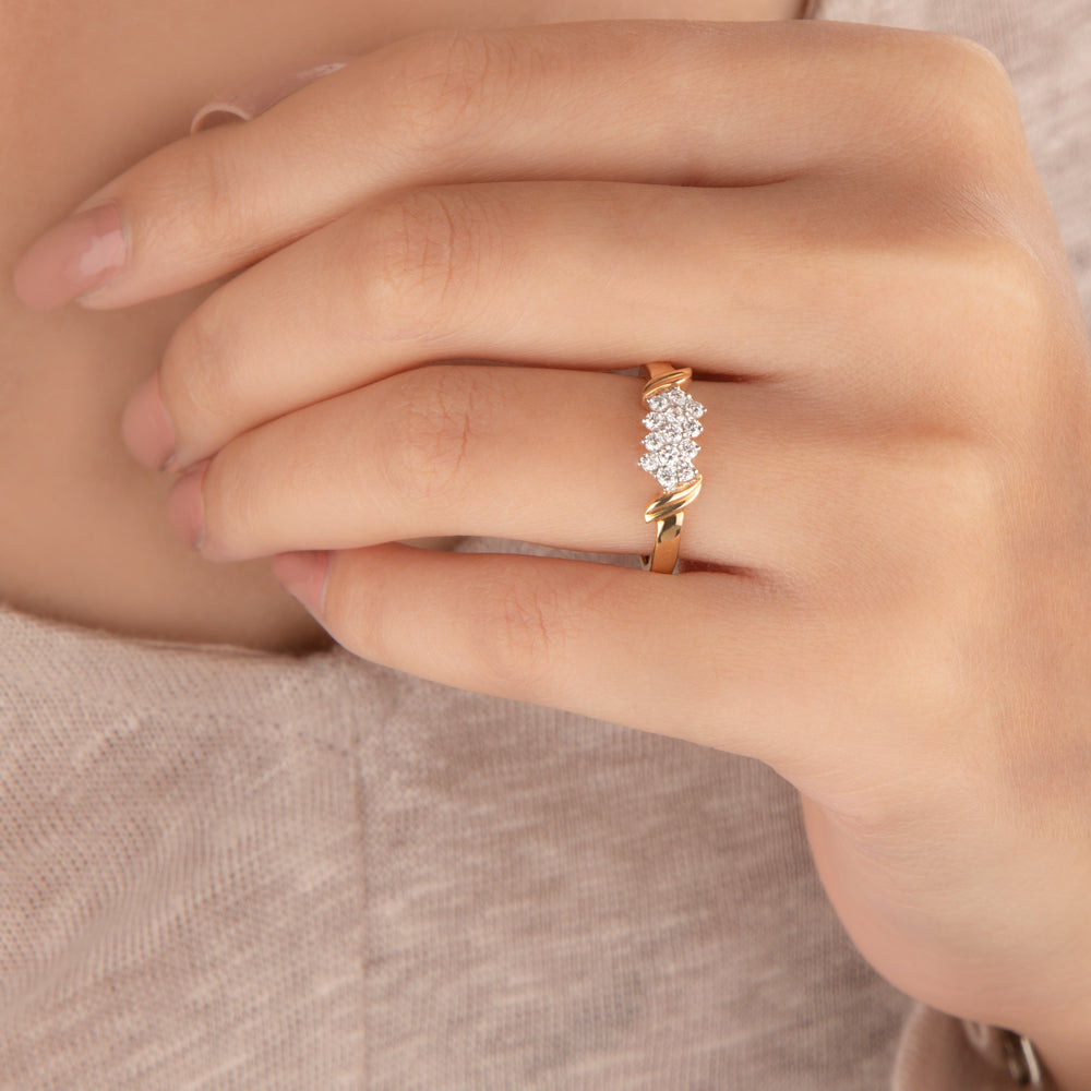 18K Yellow Gold Diamond Ring - 0.324ct VS-SI-GH