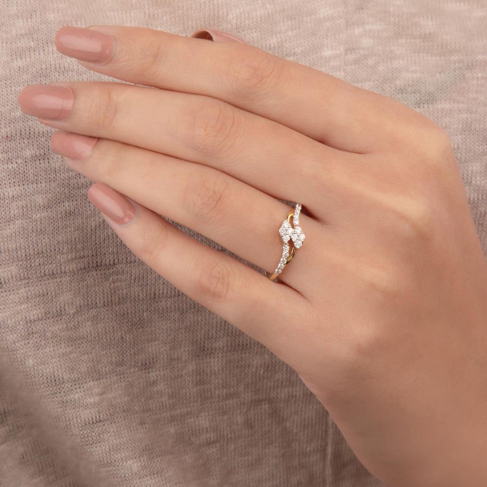 14K Rose Gold Diamond Ring - 0.27ct VVS-VS-HI