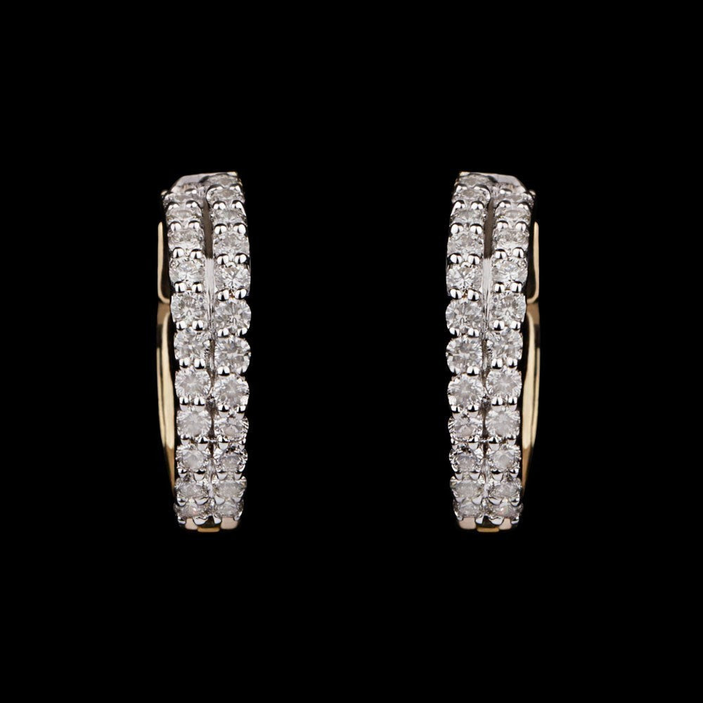 14K Yellow Gold Diamond Earrings - 0.46ct VVS-VS-IJ