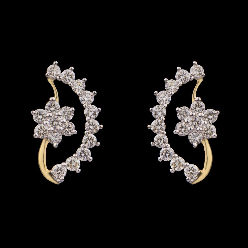 14K Yellow Gold Diamond Earrings - 0.22ct VVS-VS-IJ