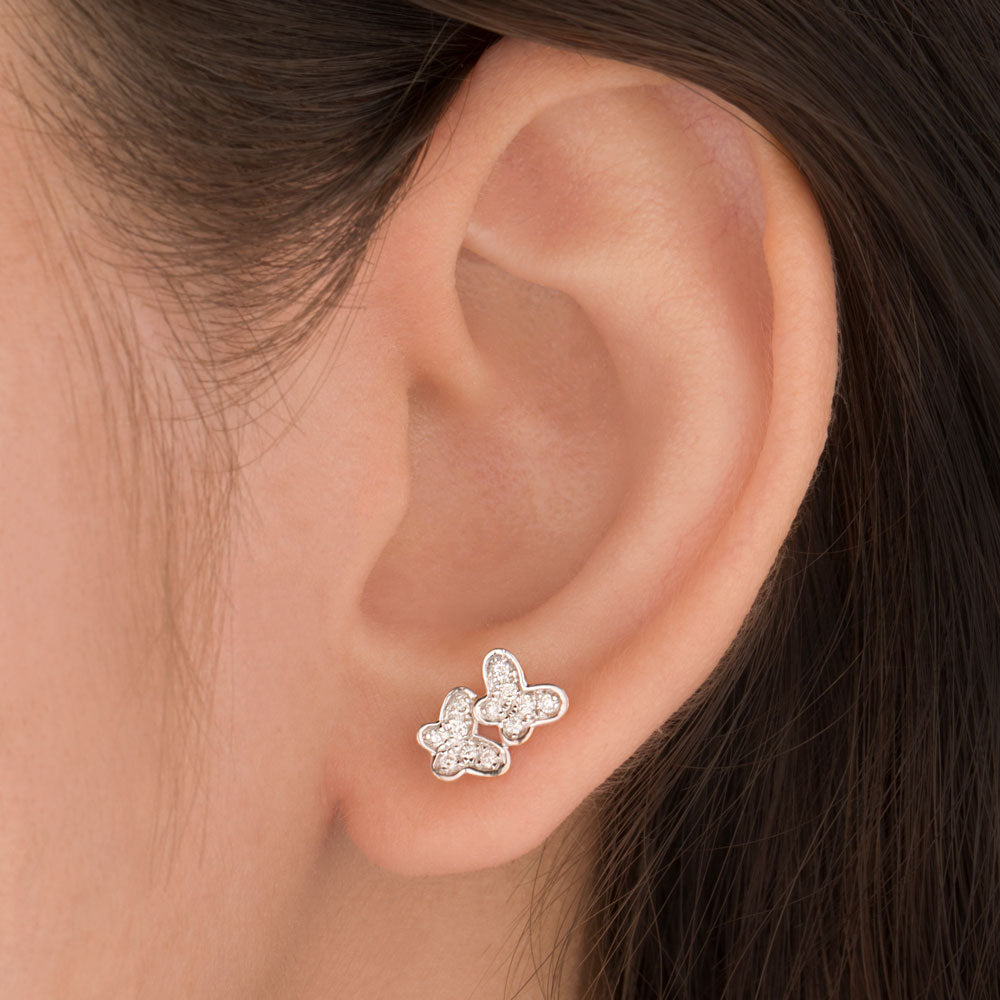 18K Yellow Gold Diamond Earrings - 0.337ct SI-IJ