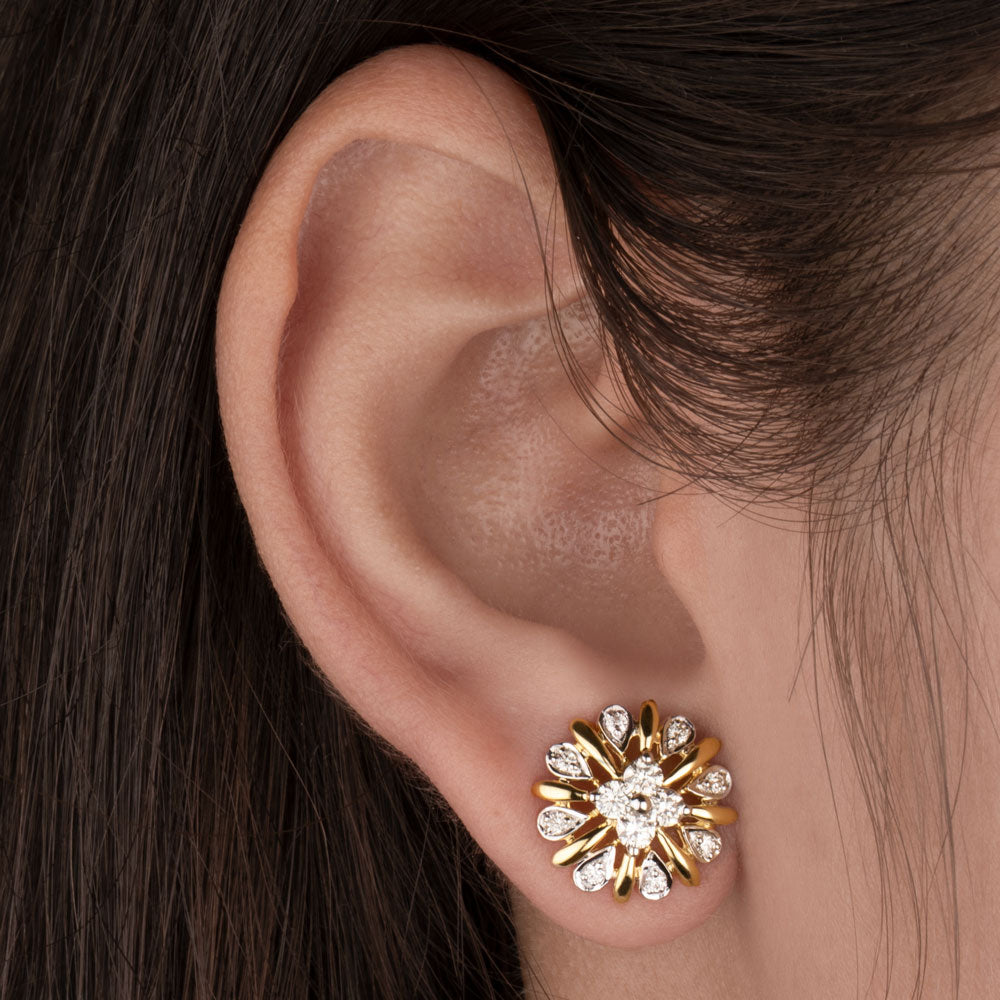 14K Yellow Gold Diamond Earrings - 0.68ct VVS-VS-HI
