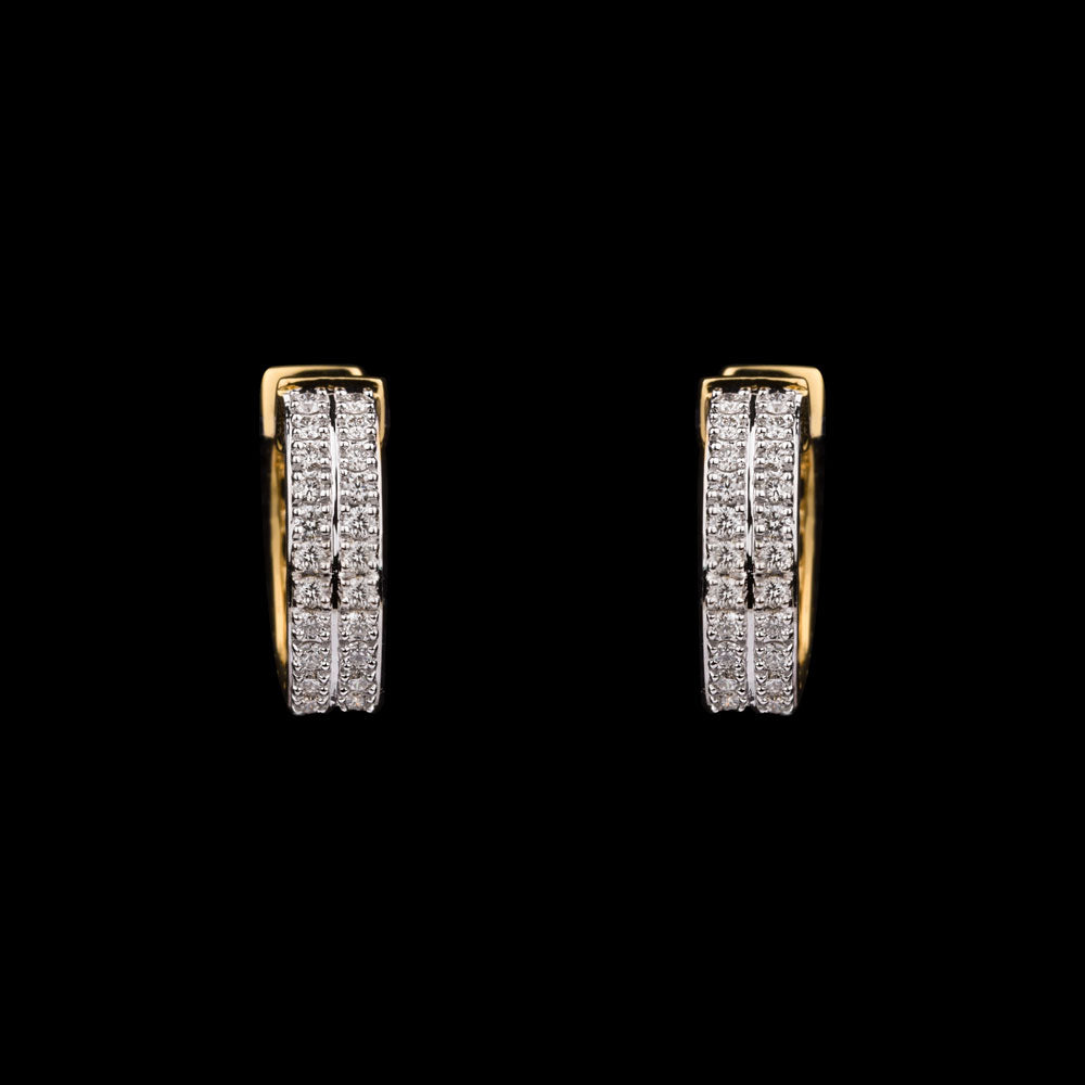 14K Yellow Gold Diamond Earrings - 0.42ct VVS-VS-IJ