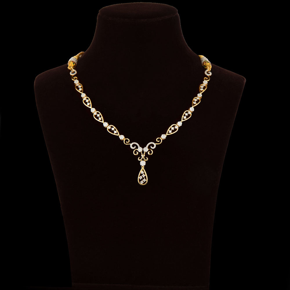 14K Yellow Gold Diamond Necklace - 1.72ct VVS-VS-HI
