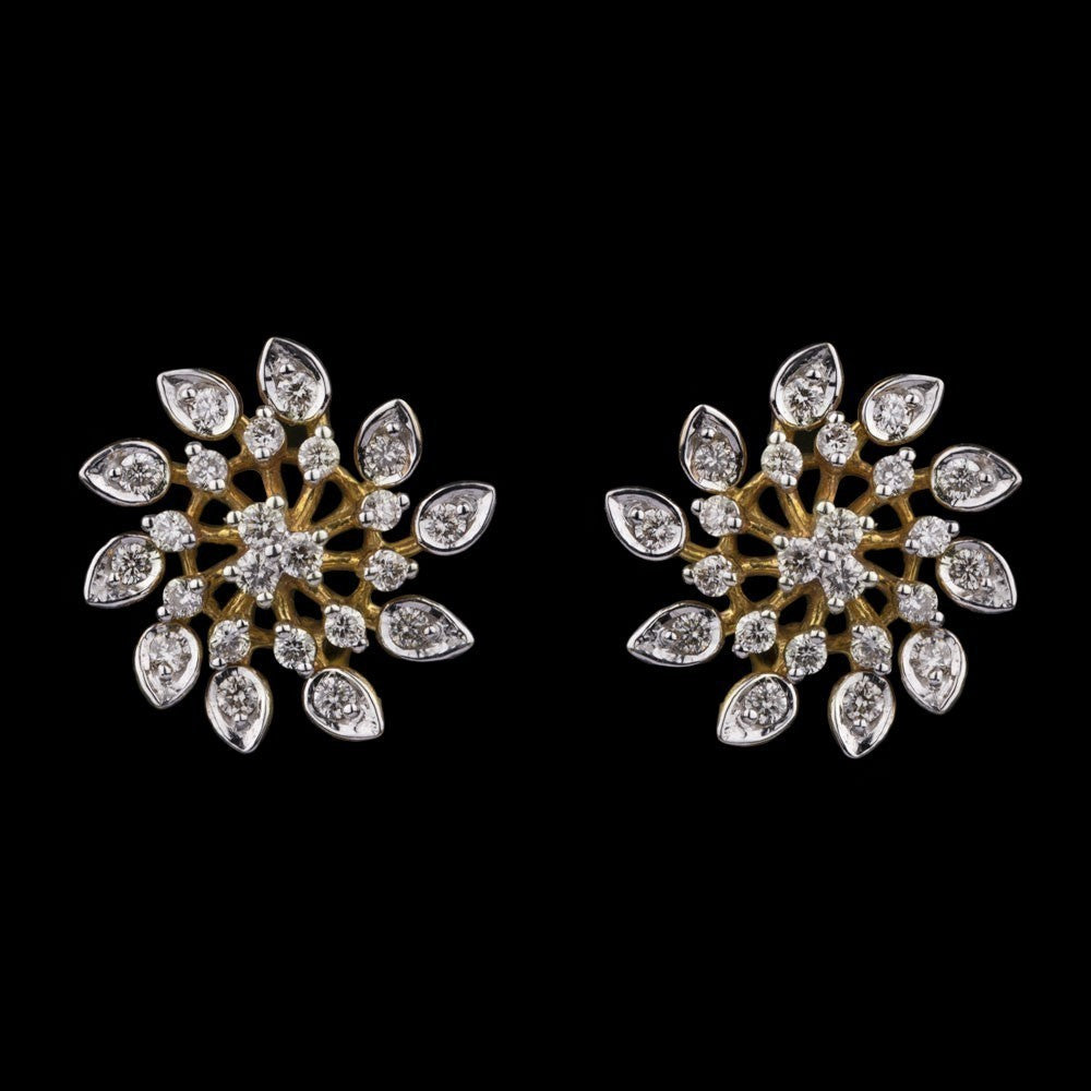 14K Yellow Gold Diamond Earrings - 0.53ct SI-IJ