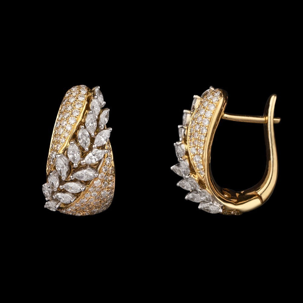 14K Yellow Gold Diamond Earrings - 1.56ct VS-GH