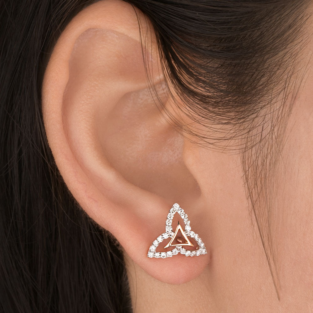 18K Yellow Gold Diamond Earrings - 0.41ct VVS-VS-GH