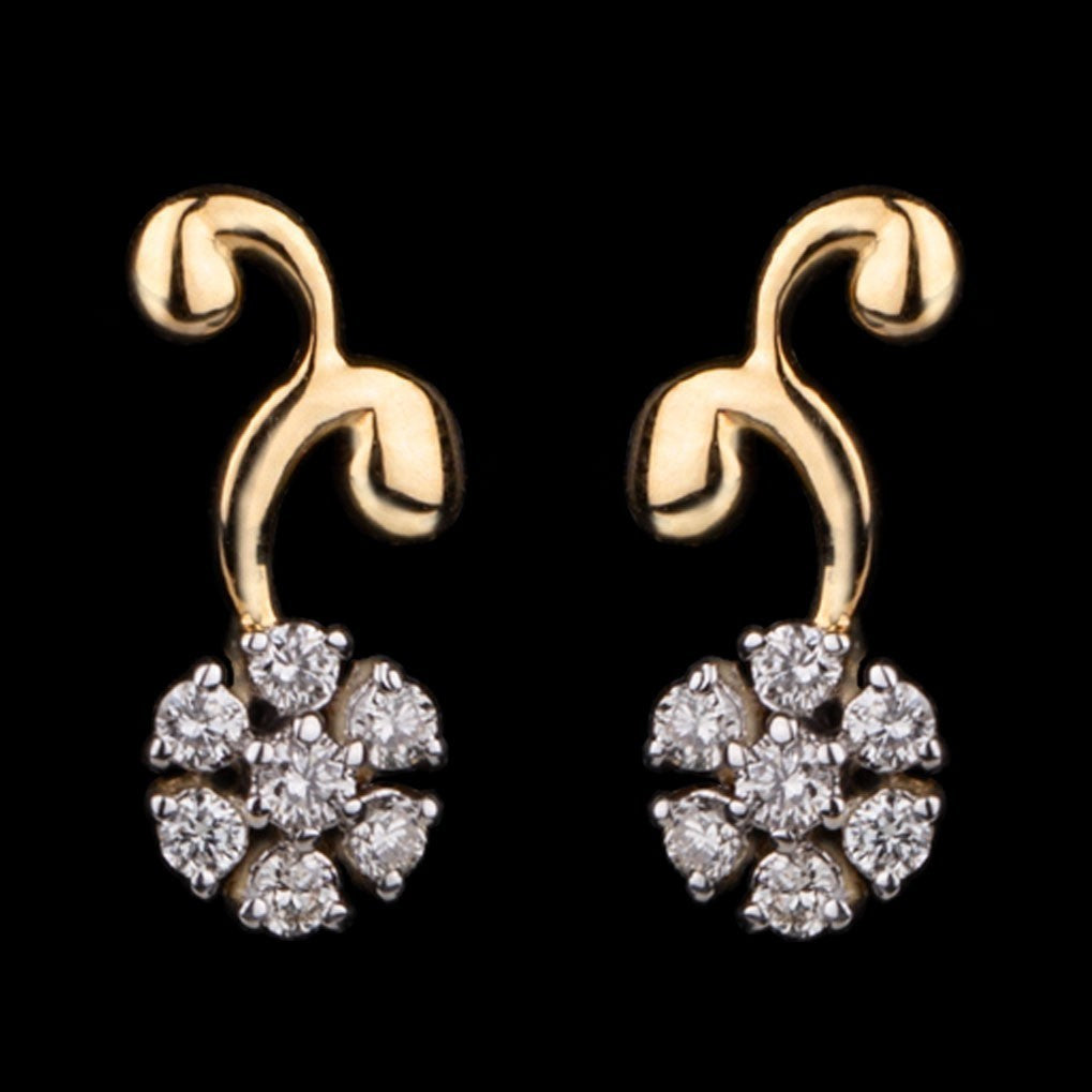 14K Yellow Gold Diamond Earrings - 0.23ct SI-GH